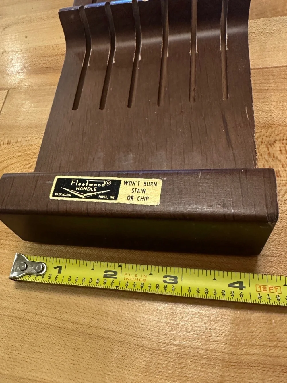 Vintage Forgecraft by Washington Forge set of (6) steak knives w/slotted holder
